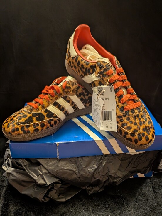 adidas Shoes - Adidas Samba OG "Preloved Red Leopard" Suede Sneaker - Women's 8.5 NWT in Box